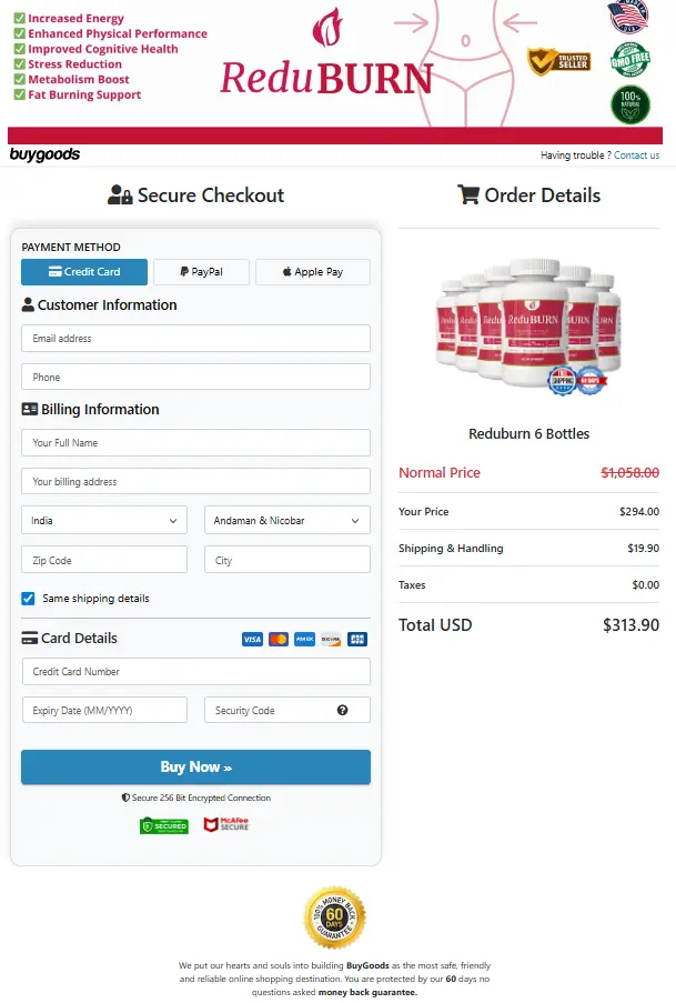 ReduBurn- Secure Page
